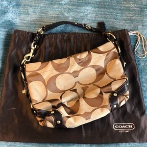 Coach Logo Brown Shoulder Bag